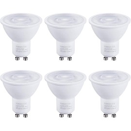TORCHSTAR GU10 LED Bulbs Dimmable, 500lm Spot Light Bulb, 50W Halogen Equivalent, 5000K Daylight, MR16 GU10 Bulbs for Track Lights, Recessed Lights, 6.5W, UL & Energy Star Listed, Pack of 6