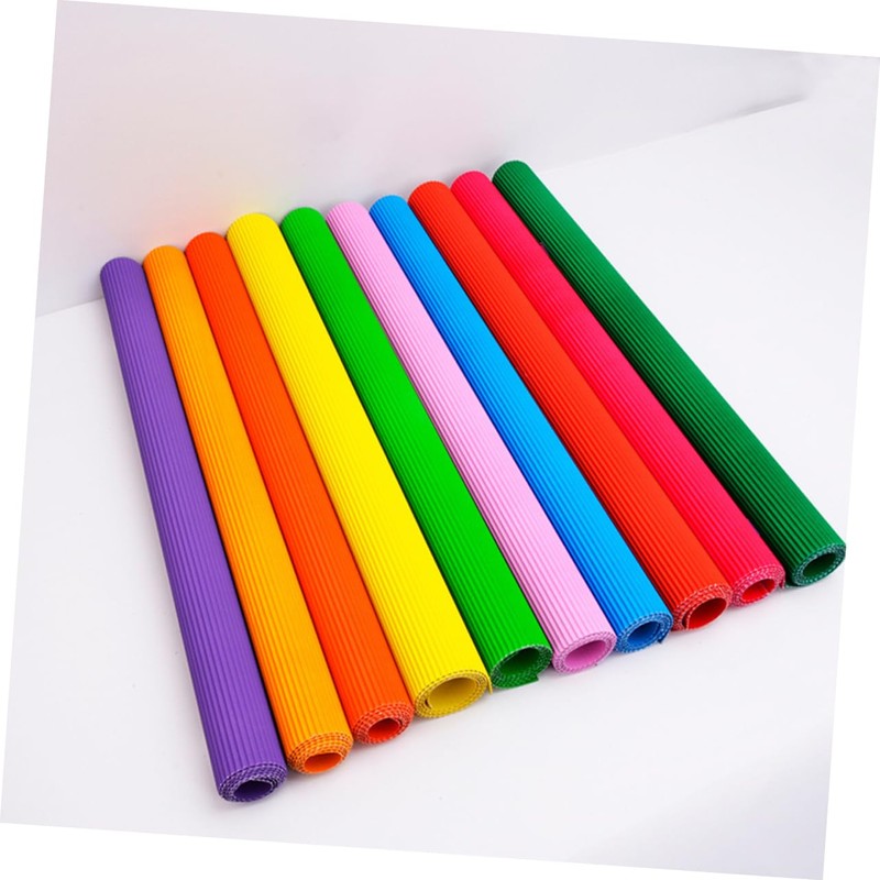 NUOBESTY Pack of 20 Colourful Corrugated Paper for DIY Crafts,