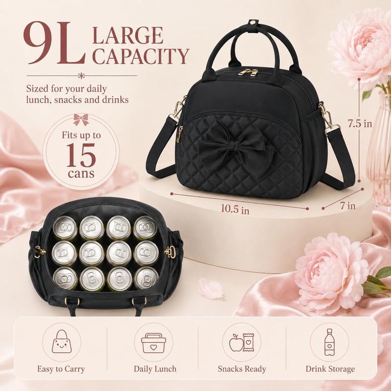 LEDAOU Lunch Box for Women, Insulated Lunch Bag Women with