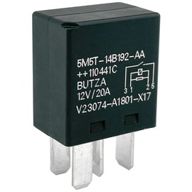 5M5T-14B192-AA Relay V23074-A1801-X17 (3-Pack) 12V 20A 4-Pin SPST Automotive Micro Relay Compatible with Ford Volvo Land Rover Restores A/C Compressor & Fan Circuit