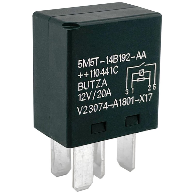 5M5T-14B192-AA Relay V23074-A1801-X17 (3-Pack) 12V 20A 4-Pin SPST Automotive Micro