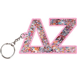 Delta Zeta Glitter Sorority Keychain
