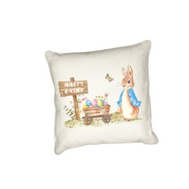 Anonymous Gifting Peter Rabbit Easter cushion cover - Nursery, playroom, bedroom, children's pillow - Blue Jacket