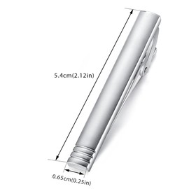 HONEY BEAR Set of 3 High Quality Men's Tie Clips Stainless Steel 5.4 cm Reusable, copper, No Gemstone