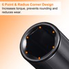 sourcing map Deep 6-Points Impact Socket 1/2" Drive 21mm Metric