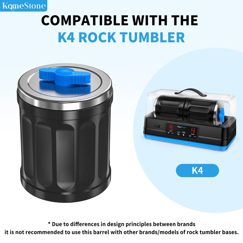KomeStone Replacement Rubber Barrel for K4 Rock Tumbler – 3.5