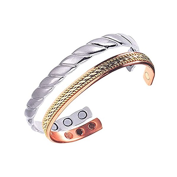 Pure Copper Magnetic Bracelet Gift Set With A Luxurious Velvet Pouch