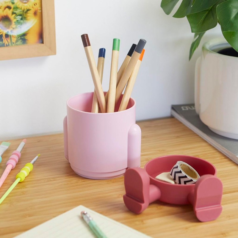 balvi Mr. Sitty Pen Holder Pink Coloured and Original Design