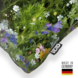 VOID Flower Meadow Wild Flowers Garden Cushion Cover Polyester Waterproof Easter Decorative Cushion Outdoor Cushion Size: 40 x 40 cm