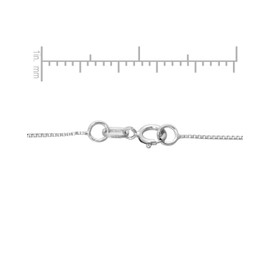 MCS Jewelry 14 Karat Yellow, White OR Rose Gold Box Chain Necklace Thin & Strong 0.6 mm (16"-24") (18, white-gold)