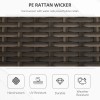 27-Gallon Outdoor PE Rattan Patio Storage Bench Red Wicker Furniture