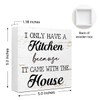 WUZYOU Funny Kitchen Wood Box Sign Table Decor, Retro I