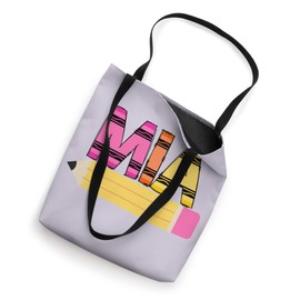 Mia Back To School Name Monogram Teacher Kindergarten Tote Bag