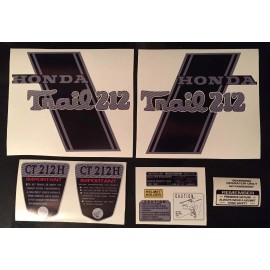 GFG CT70 K0 H Style CARBON FIBER "Trail 212" frame Decals, Graphics Full Set, 212cc
