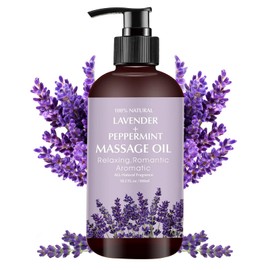 Lavender Massage Oil for Soothing, Soothing and Relaxing Tired, Aching Muscles, Massage Oil, Ideal Body Oil for Moisturising the Skin for Men and Women, 300 ml Massage Oil