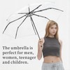 Windproof Travel Umbrella, Transparent Automatic Folding Umbrella Compact Rain Canopy