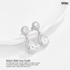 VYYU Silver Drop Earrings for Women - Sterling Silver Earrings,