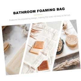 Healvian 20pcs Soap Foaming Pouches Bathing Soap Bags for Face Cleansing Drawstring for Easy Storage and Exfoliation Shower Random Color