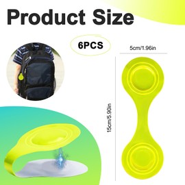 Homefantasy Pack of 6 Magnetic Reflectors, Reflective Lapel Magnets, Reflectors Children, Reflector Clips Pendant for Jacket, Backpack, Clothing, Dog Harness, Pram, Jogging, Bicycle