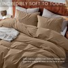 OnlySet 3Pcs Organic Linen Duvet Cover King Size, 100% French
