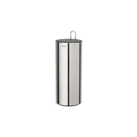 Joseph Joseph EasyStore Luxe Stainless Steel Concealed Toilet Paper Holder Stand Storage with Lid, Hods up to 3 Rolls