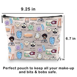 BLUPARK Funny Science Pun Gift Powerhouse Of The Cell Makeup Bag Chemistry Lab Gift Chemistry Assistant Cosmetic Bag (Powerhouse Of The Cell)