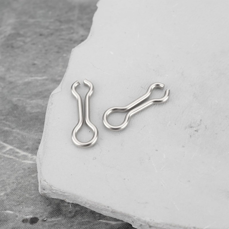 Briny River 250Pcs 16x1.2mm Fishing Sinker Eyes Stainless Steel Suitable