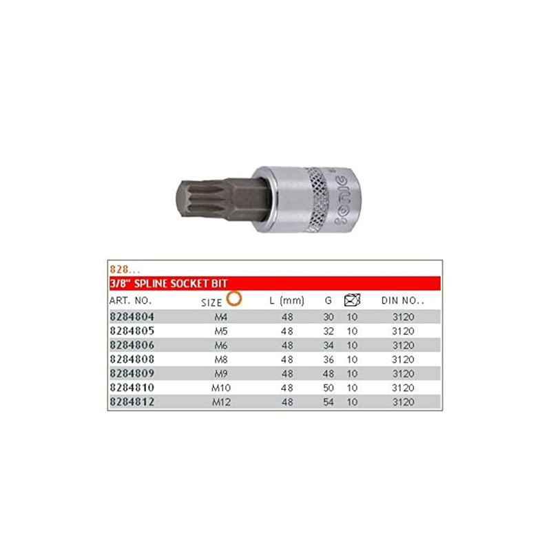 Sonic 8284806 M6 Bit Socket XZN, 3/8