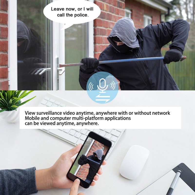 1080P Dome Camera WiFi Security Camera with Night Vision for