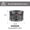 Turtle Life Patio Furniture Set Cover,Round Outdoor Waterproof UV Resistant