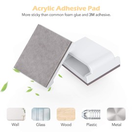 AGPTEK AGPTEK 60 Stck Kabelclips, selbstklebend, verstellbar, Premium-Acrylkabel, zur Aufbewahrung von elektrischen Dr?hten, Kabelbinder, fr Organizer Bro/PC/Ladeger?t/Lampe/Led Strip/Auto/Haus, Wei?