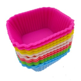 Ceiourich Silicone Square Cupcake Mold Set 24pcs