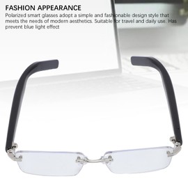 Dpofirs Polarized Smart Glasses with Real Time AI Translation 100+ Languages, Music Listening, Blue Light Blocking, AI Smart Glasses for Travel Social Daily (Black)