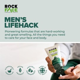 Rockface Rock Face Mens Moisturiser - SPF 20 Face Cream, Protect from UVA and UVB Rays, 100ml, Energising Skincare, Fast Absorbing & Non-Greasy, Fresh Citrus Scent
