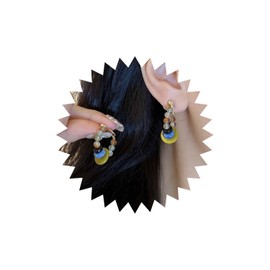 Zeshimb Boho Beaded Hoop Earrings Colorful Circle Round Beads Earrings Vintage Acrylic Beads Dangle Drop Earrings Summer Beach Lightweight Hypoallergenic Hoops Jewelry for Women