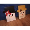Reversible wooden scarecrow/snowman yard ornament snowman scarecrow sign handmade wooden
