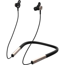Prosonic Wireless Neckband Headphones with 12mm Drivers, 12 Hours Playtime, HD Stereo, Crystal Clear Sound, IPX5 Waterproof, Sporty and Ergonomic Neck Hanging Design (Black Gold)