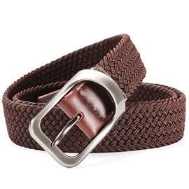 BUZZxSELECTION LBT047 Men's Rubber Belt, Braid, Cool, Casual, One Size Fits Most