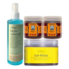 Hielo Mineral + Gel Relax Kit Muscular + 2 Pzs Pomada África