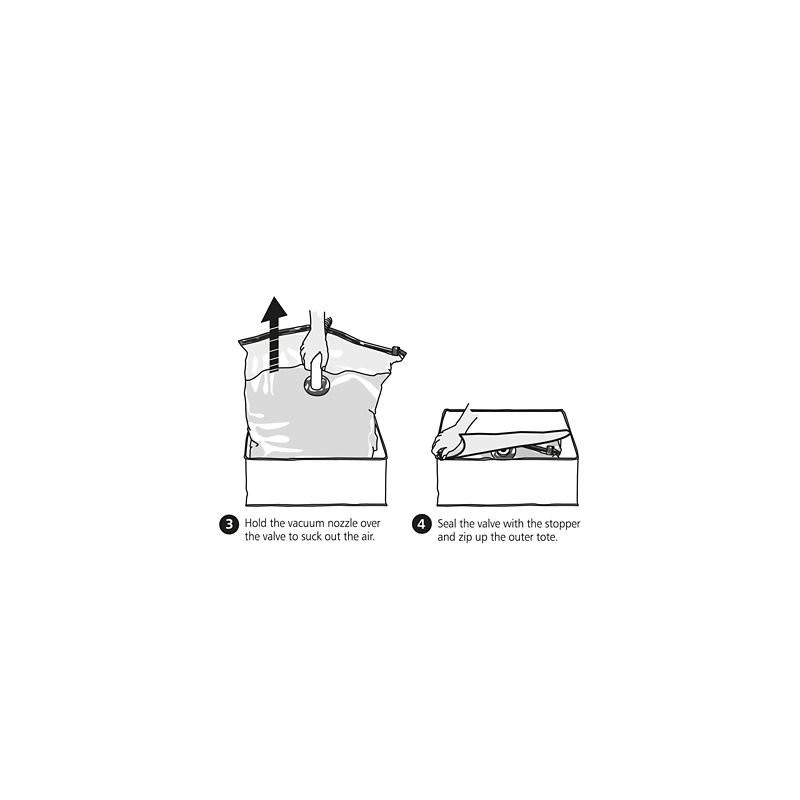 Lakeland Vacuum Clothes & Duvet Storage Tote Bag Set, 50L