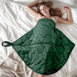 KAWBIYJ Weighted Lap Blanket for Adults, 7 lbs Small Weighted Blanket, Gifts for Christmas Weighted Blanket for Women Mom Friend and Sister, Relax Weighted Blanket, 40" x 70"(Green)