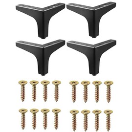 4Packs 4in Metal Cabinet Furniture Legs - 4inch 10cm Sofa Cabinet Table Furniture Legs (4)