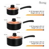 MICHELANGELO Ceramic Saucepan Set 1.5QT & 2QT & 3QT Nonstick