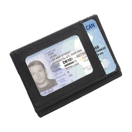 Montosu Front Pocket Genuine Leather Wallet: Slim RFID Blocking 5 Pocket Multi-Card Wallet, Made in Canada