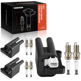 A-Premium 3x Ignition Coil Pack and 6x Iridium Spark Plugs Compatible with Mitsubishi Montero 1997-2002, Montero Sport 1999-2004, 3.0L 3.5L