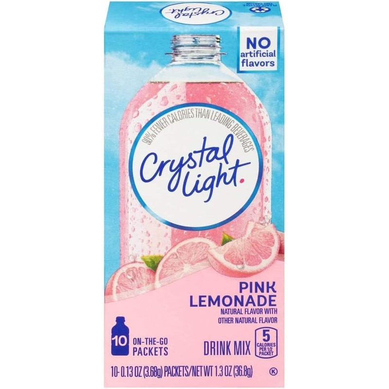 Crystal Light On The Go Pink Lemonade, 10-Packet Boxes (Pack