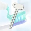 Silver Semicircular Metal Manual Toothpaste Squeezer Stainless Steel Dispenser Tube