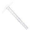 LEEQBCR 12 Inch/30 cm Plastic T-Ruler for Drafting, Transparent, Metric,