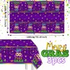 CMUSKO 3Pcs Mardi Gras tablecloths-Masquerade Mask Party Supplies Mardi Gras