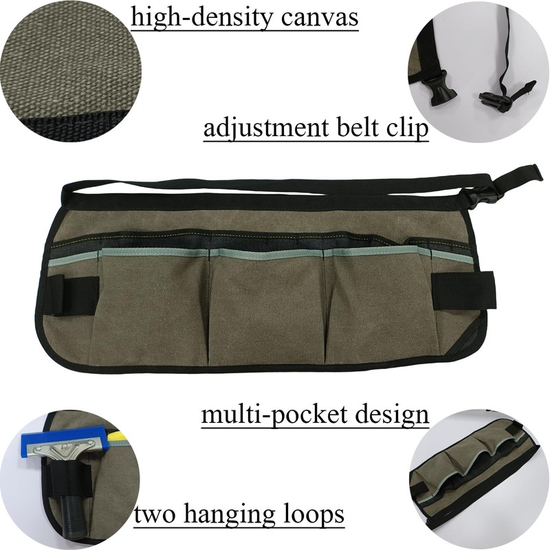 GWEITOOL Waist Apron Canvas Tool Pouch Belt Bag for Window